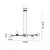 Luster na sajli ROSSI 6xE14/10W/230V crna/prozirna