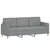 4-dijelni set sofa s jastucima svjetlosivi od tkanine