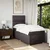 Vidaxl Box spring postelja z vzmetnico temno rjava 90x200 cm blago
