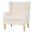 2-dijelni set sofa od tkanine krem bijeli