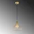 Opviq Luster Cafu-11566, 25x25x123 cm, E27, Zlatne boje