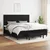 Vidaxl Box spring postelja z vzmetnico črn 200x200 cm blago