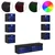 TV ormar S LED lampica s ladicama Zidne 8 pcs Crni hrast Stakl