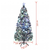 VIDAXL umetna novoletna jelka + jekleni podstavek + LED lučke (210cm, 280 vejic)