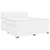 Vidaxl Box spring postelja z vzmetnico bela 180x200 cm umetno usnje