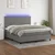 Vidaxl Box spring postelja z vzmetnico LED temno siva 180x200 cm blago