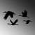 Wallity Set zidnih dekoracija Stork, 1.5 mm, 4 komada, Crna