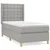 Vidaxl Box spring postelja z vzmetnico svetlo siv 100x200 cm blago
