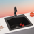 Metalac X Granit- Linea 50 Usadna kvarcna sudopera, Crna, O90, 500×500 mm