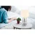 Globo 24142W - Stona lampa CLASSY 1xE27/40W/230V bela/srebrna