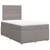 Vidaxl Box spring postelja z vzmetnico taupe 120x190 cm blago