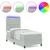 LED Box Spring Krevet Svijetlo siva 90 x 200 cm Baršun