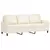 2-dijelni set sofa s jastucima krem baršunasti