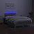 Vidaxl Box spring postelja z vzmetnico LED sv. siva 120x190 cm blago