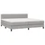 Vidaxl Box spring postelja z vzmetnico LED sv. siva 200x200 cm blago