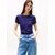 Tommy Jeans Majica ESSENTIAL vijolično modra
