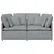 Modularna sofa s jastucima, tkanina, svijetlo siva