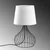 Opviq Stona lampa Telis-5394, 28x28x51 cm, IP20, Crno-bela