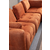 ATELIER DEL SOFA Amaris 3 Seater With Pouffe Orange ugaona sofa