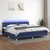Vidaxl Box spring postelja z vzmetnico LED modra 200x200 cm blago