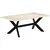 vidaXL Jedilna miza bela 200x100x75 cm trden mangov les