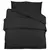 Set posteljine za poplun crni 200 x 220 cm lagana mikrovlakna