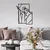 Wallxpert Zidna dekoracija Woman 2 M, 50x38cm, Crna