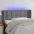 Vidaxl LED posteljno vzglavje temno sivo 103x16x78/88 cm blago