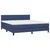 Vidaxl Box spring postelja z vzmetnico LED modra 180x200 cm blago