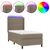Vidaxl Box spring postelja z vzmetnico LED taupe 90x200 cm blago