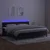 Vidaxl Box spring postelja z vzmetnico LED črna 200x200 cm žamet