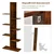 Costway Knjižna omara v obliki drevesa 50x20x141 cm rjava