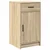 Vidaxl Toaletna mizica z vrati Rjava 50 x 41 x 135 cm Konstruiran les