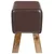 vidaXL klop 40 x 30 x 45 cm Pravo usnje Temno rjava