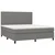 Vidaxl Box spring postelja z vzmetnico LED temno siva 160x200 cm blago