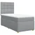 Vidaxl Box spring postelja z vzmetnico svetlo siv 100x200 cm blago