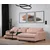 Atelier del Sofa Ugaona garnitura River 105x90x330cm Roze