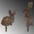 Aberto Design Set dekorativnih figura RaAbbits 01, 52x35 & 56x24 cm, 2 komada