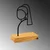 Atelier Del Sofa Dekorativna figura Pearl, 24x8x17 cm, Crna