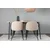 Venture Design Jedilna miza in stol komplet Tempe miza 75x140x80 cm oreh bež
