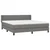 Vidaxl Box spring postelja z vzmetnico temno siva 180x200 cm blago