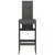 Barski stolci 2 kom sivi 40 x 42 x 120 cm od masivne borovine