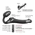 strap-on-me Multi Orgasm Strap-On Vibrator with Licking Stimulator Black M