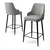 Hanah Home Set barskih stolica Enox, 4 komada, Sivo-crni