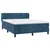 Vidaxl Box spring postelja z vzmetnico temno modra 140x200 cm žamet