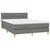 Vidaxl Box spring postelja z vzmetnico temno siva 140x200 cm blago