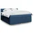Vidaxl Box spring postelja z vzmetnico modra 180x200 cm blago