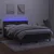 vidaXL Box spring postelja z vzmetnico LED temno siva 140x190 cm žamet