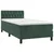 Vidaxl Box spring postelja z vzmetnico temno zelen 90x190 cm žamet