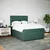 Vidaxl Box spring postelja z vzmetnico temno zelena 160x200 cm žamet
